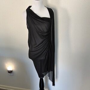 Chic One Shoulder Black Dress